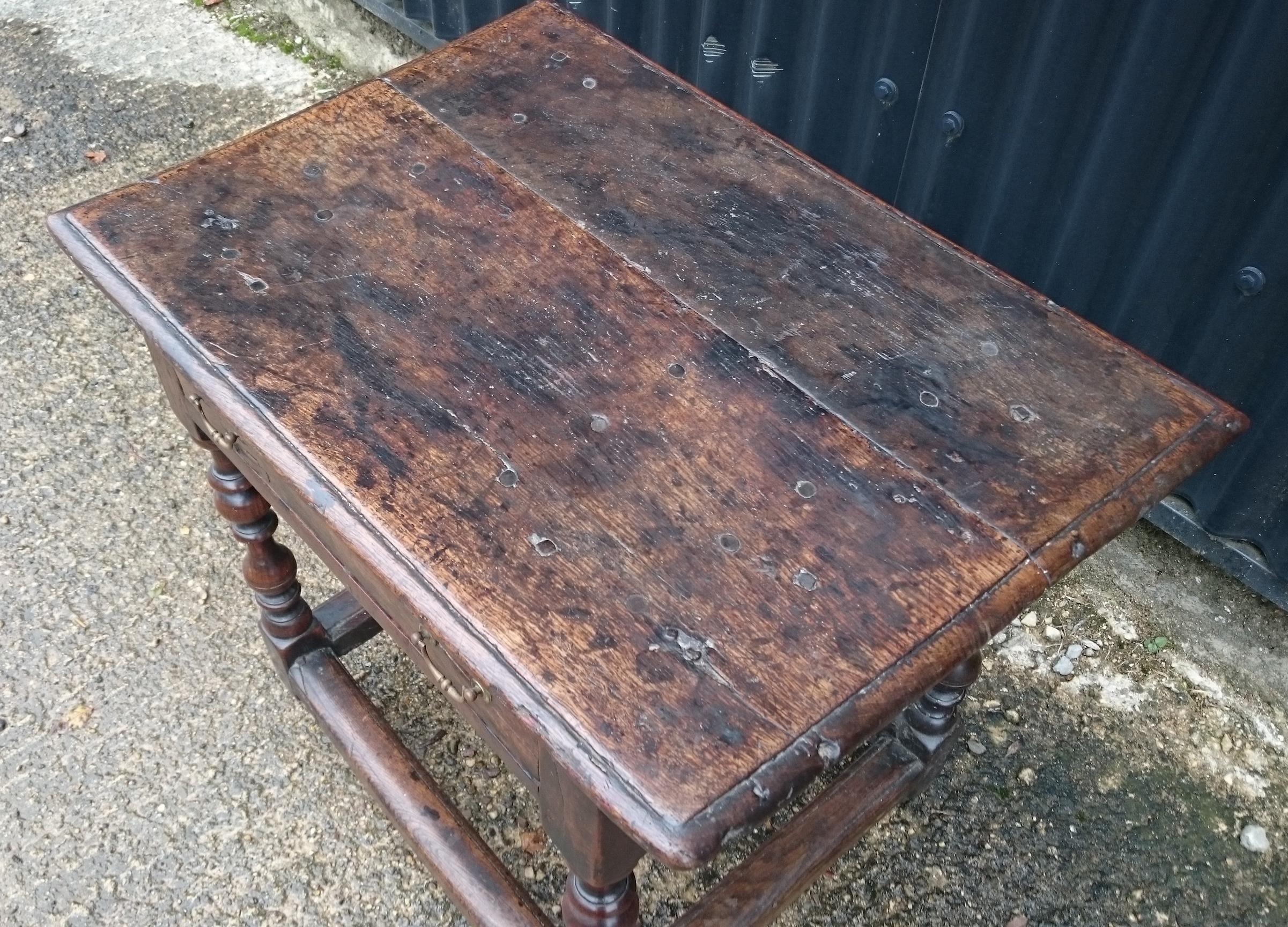 William and Mary Early 18th Century Oak Antique Side Table