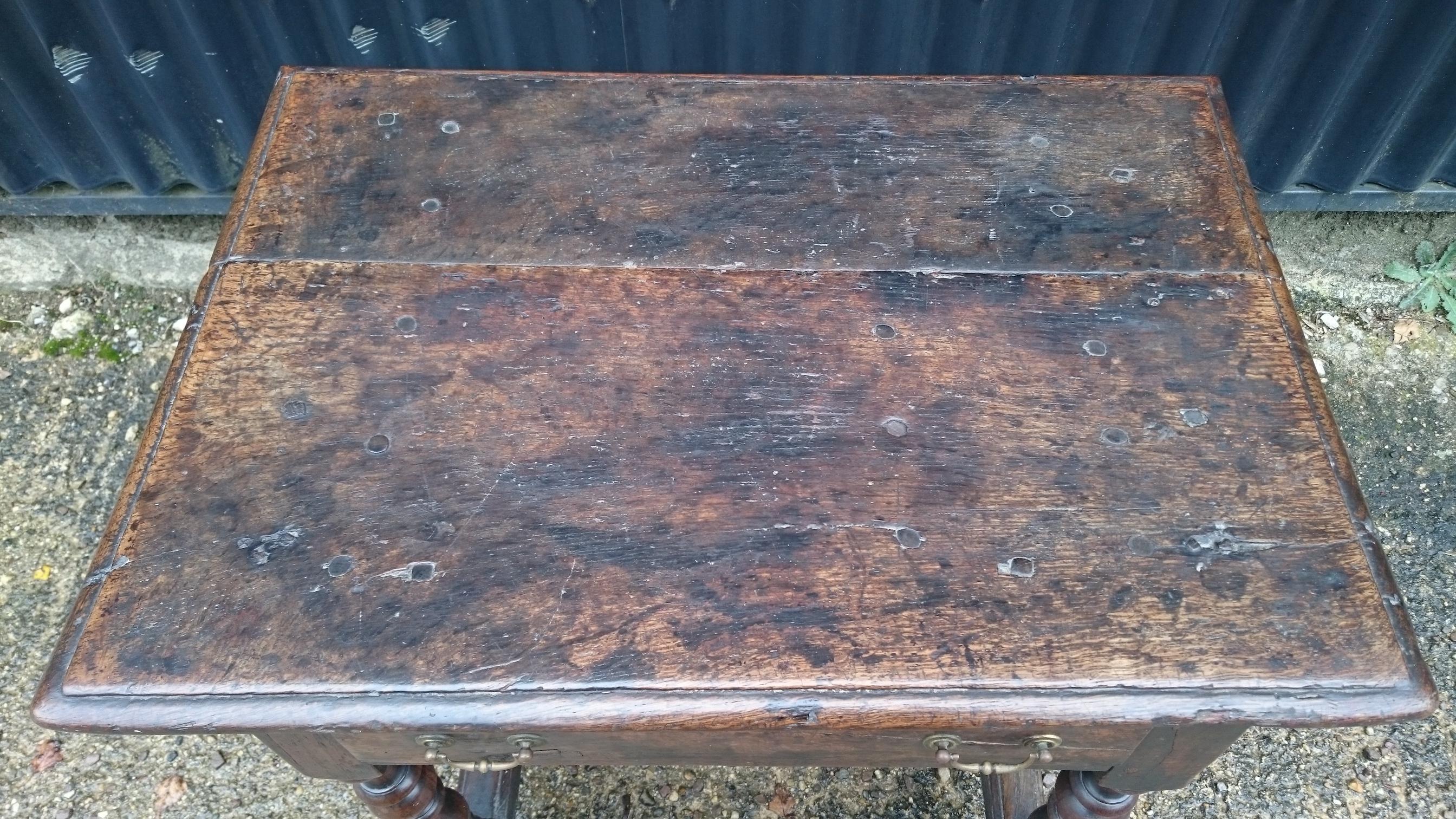 Early 18th Century Oak Antique Side Table 1