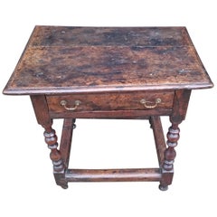 Early 18th Century Oak Antique Side Table