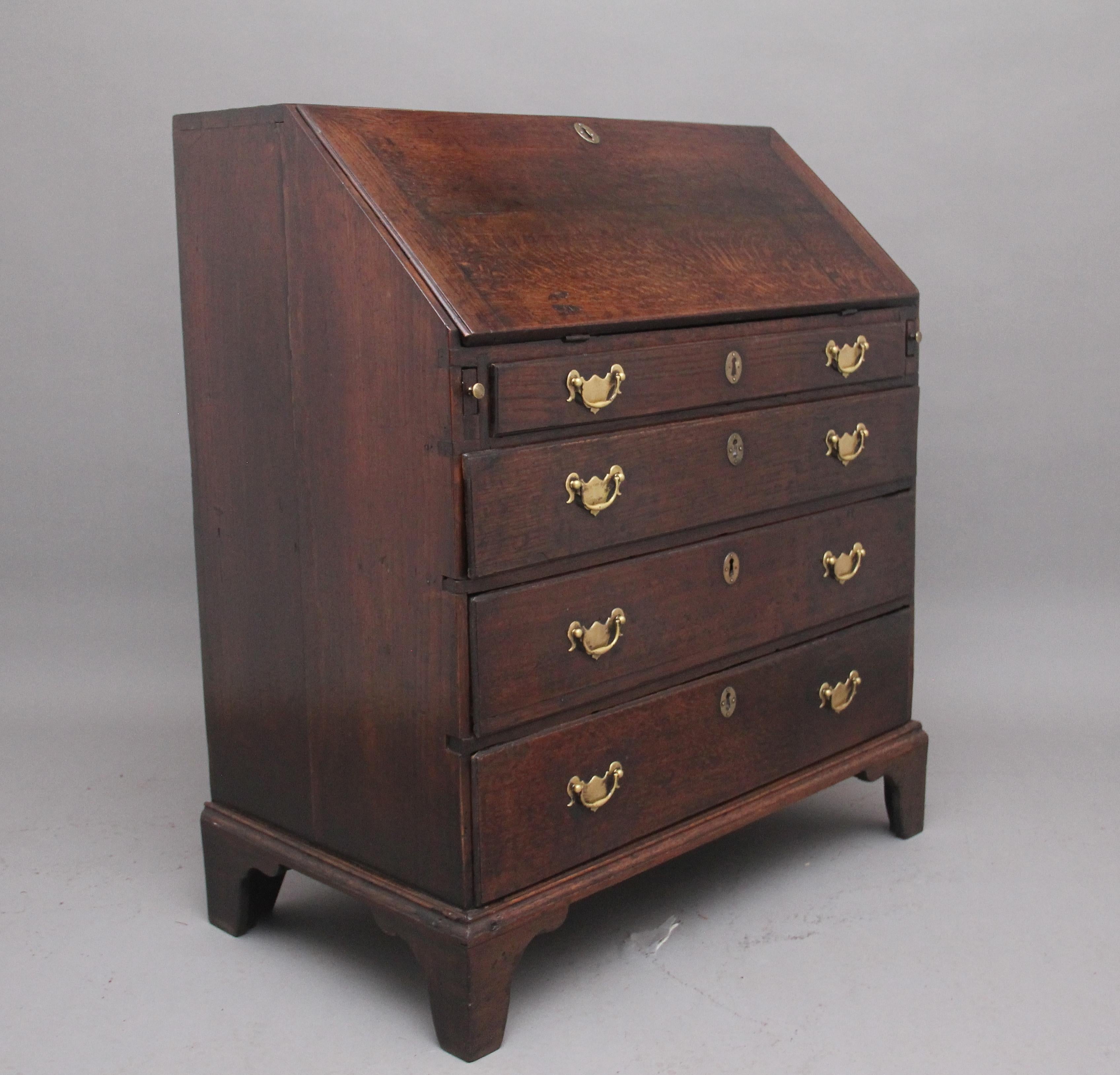 Mid-18th Century Early 18th Century Oak Bureau For Sale