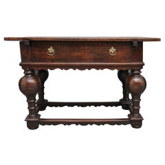 Early 18th Century Oak Center Table