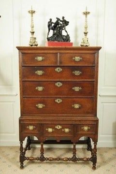 Early 18th Century Oak Chest on Stand