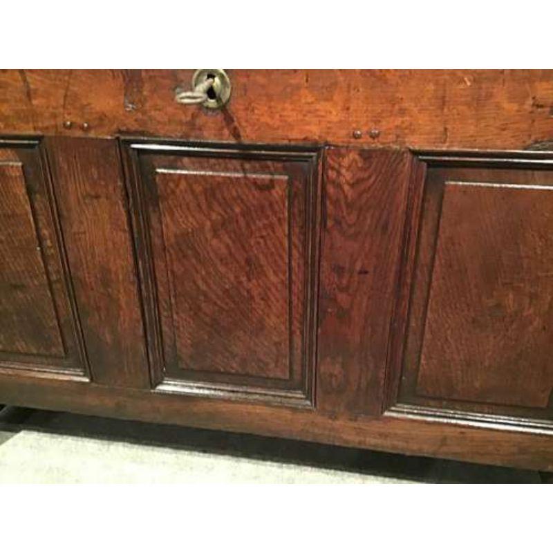 George I Early 18th Century Oak Coffer For Sale