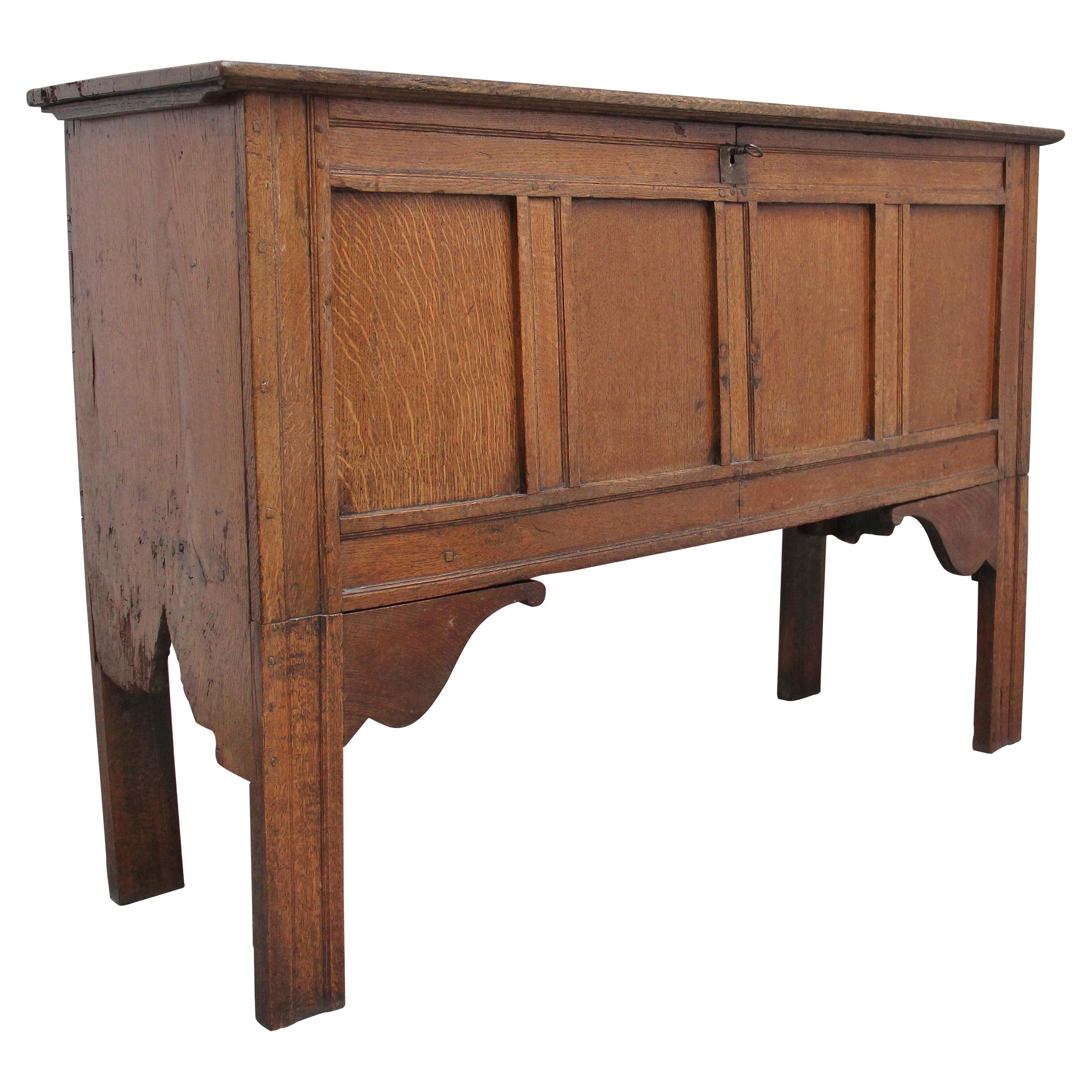 Early 18th Century Oak Coffer For Sale