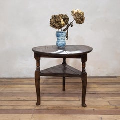 18th Century Country House Oak Cricket Table - Two Tier