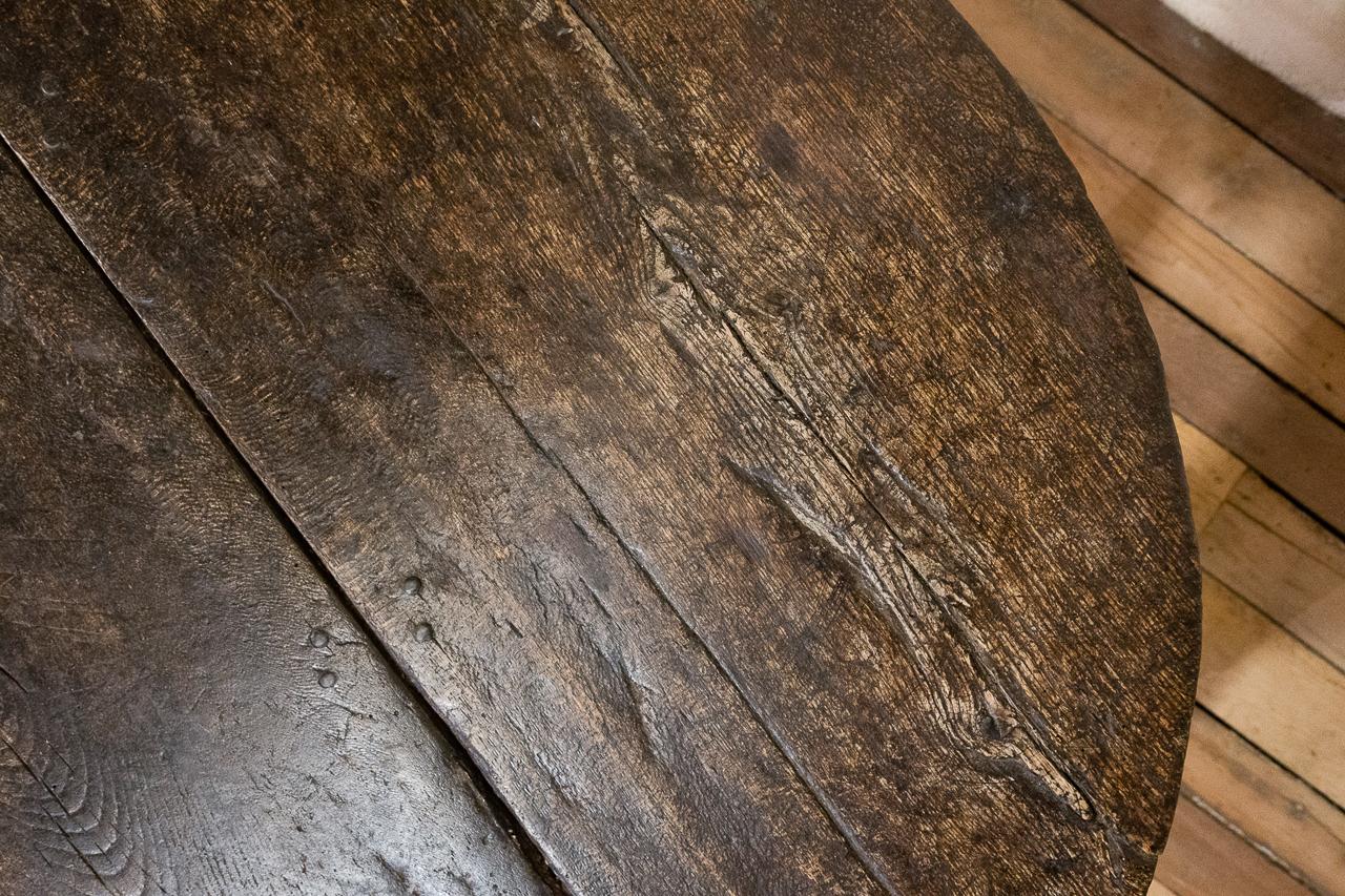 Cricket-Tisch aus Eiche im Landhausstil aus dem 18. Jahrhundert, zweistufig (Eichenholz) im Angebot
