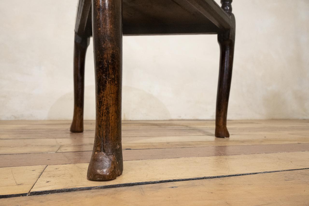18th Century Country House Oak Cricket Table - Two Tier For Sale 4
