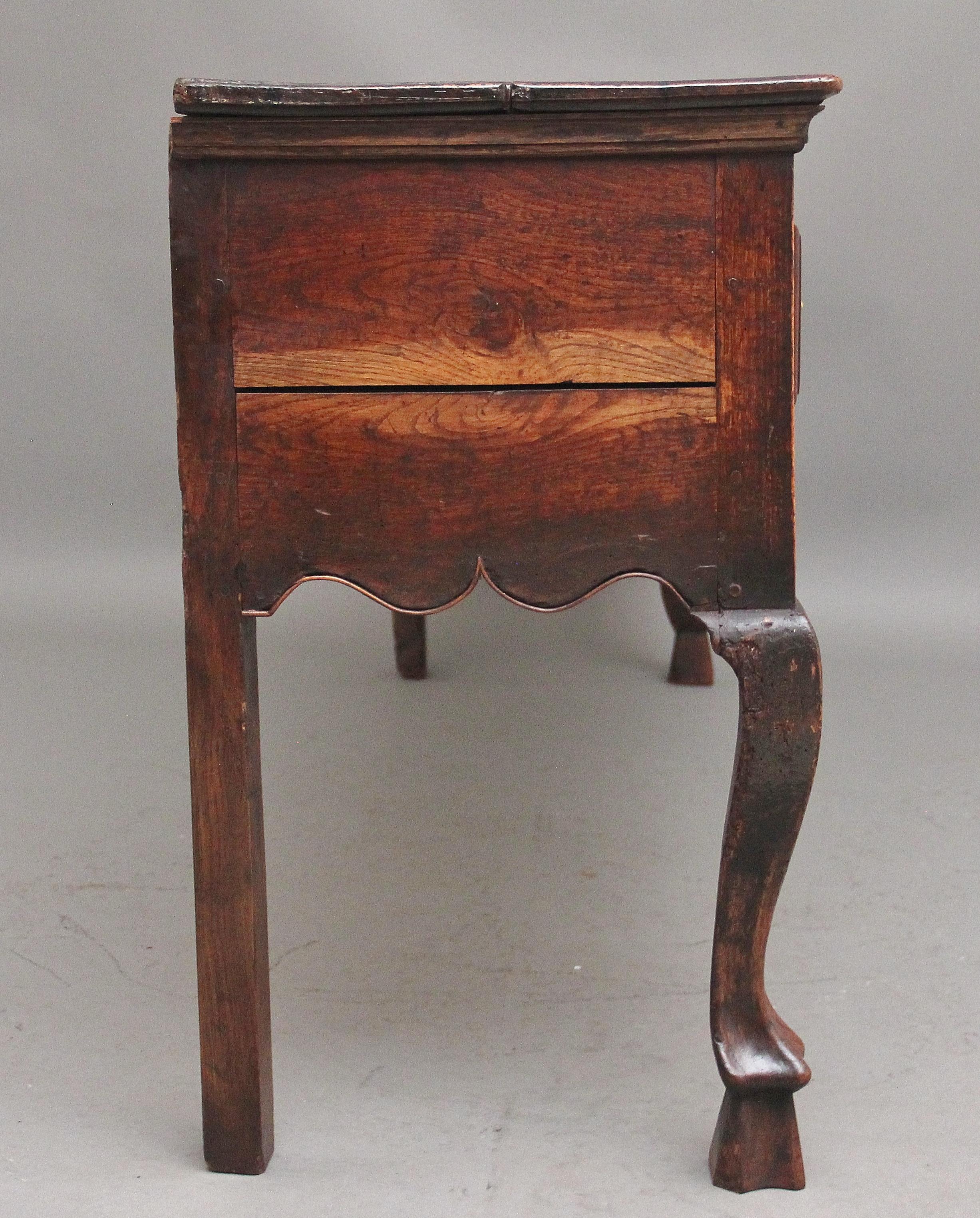 Oak Early 18th Century oak dresser base For Sale