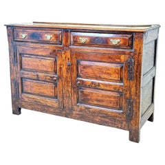 Antique Early 18th Century Oak Dresser Cupboard