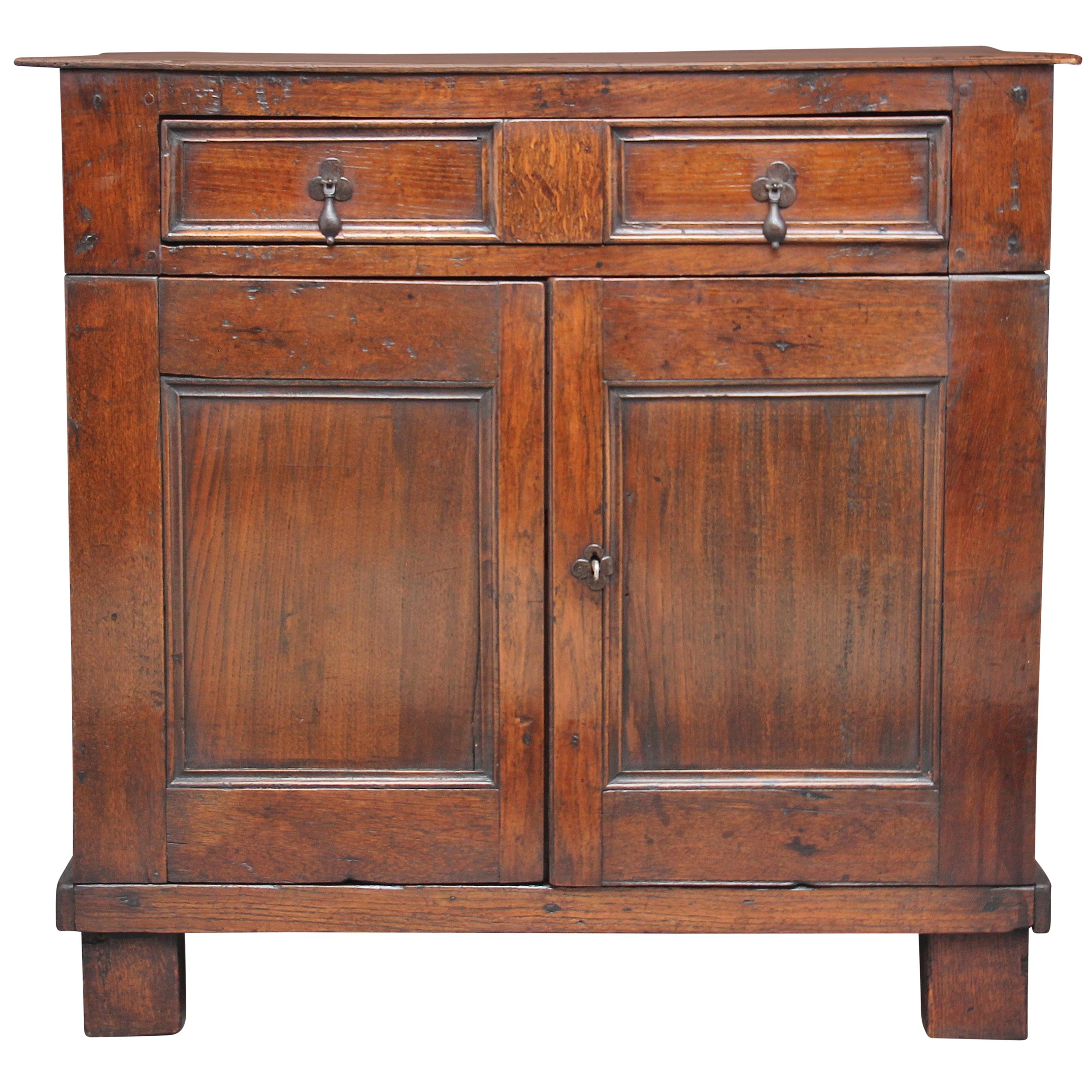Early 18th Century Oak Enclosed Chest