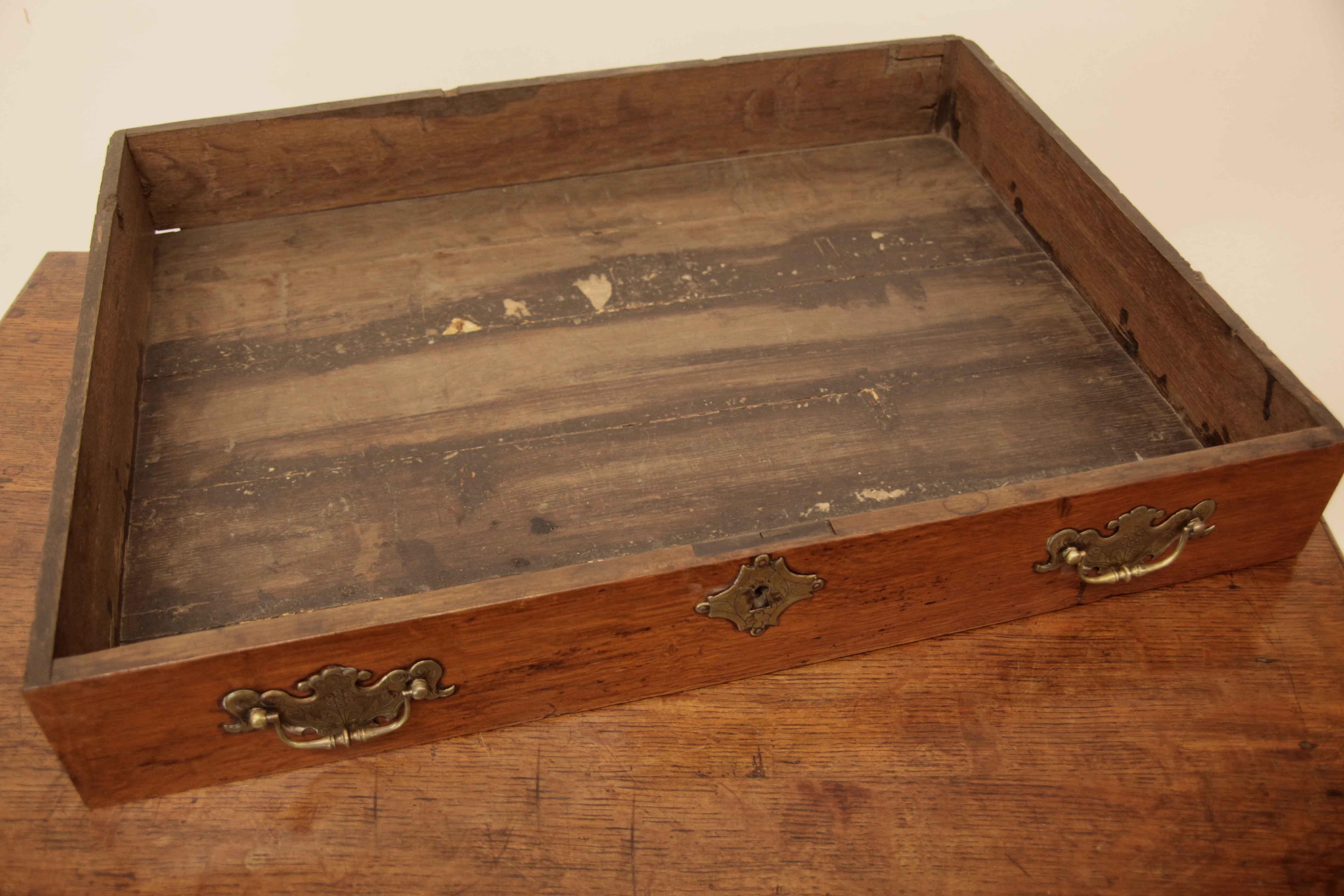 Early 18th Century Oak One Drawer Side Table For Sale 3