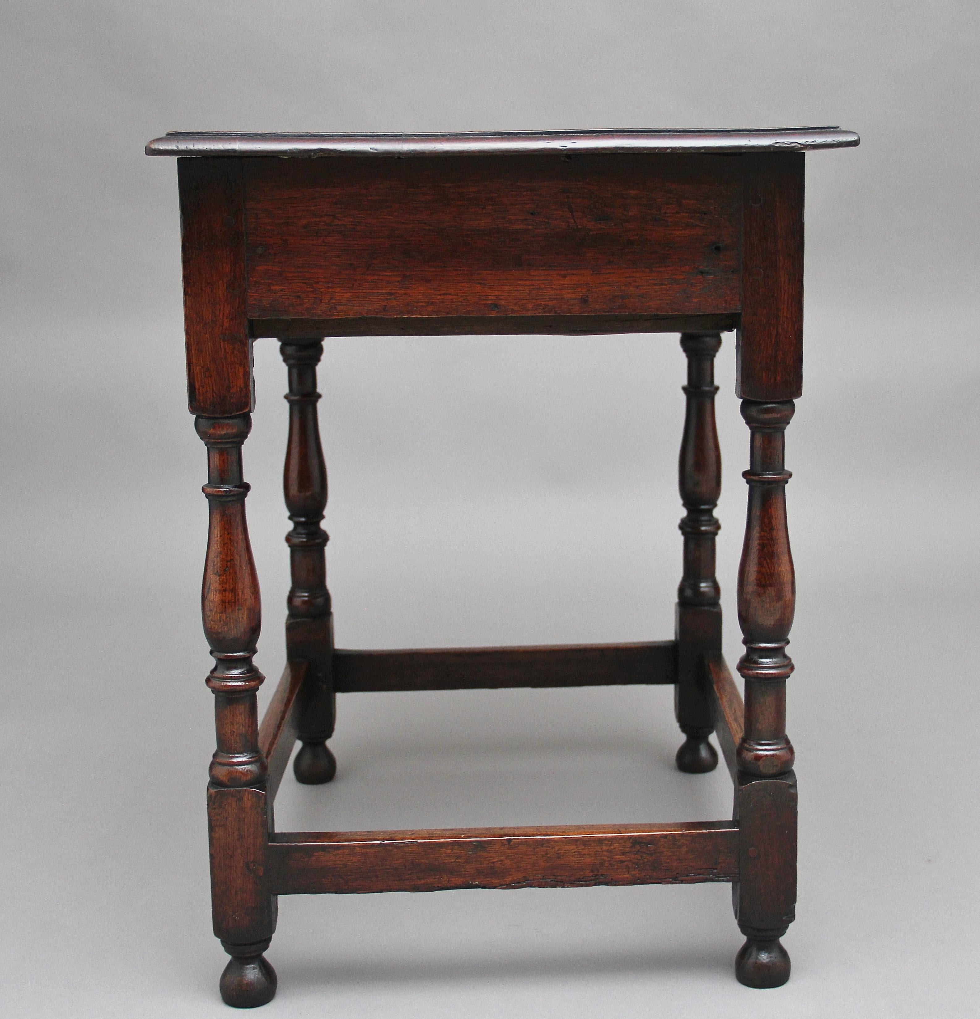 Mid-18th Century Early 18th Century oak side table