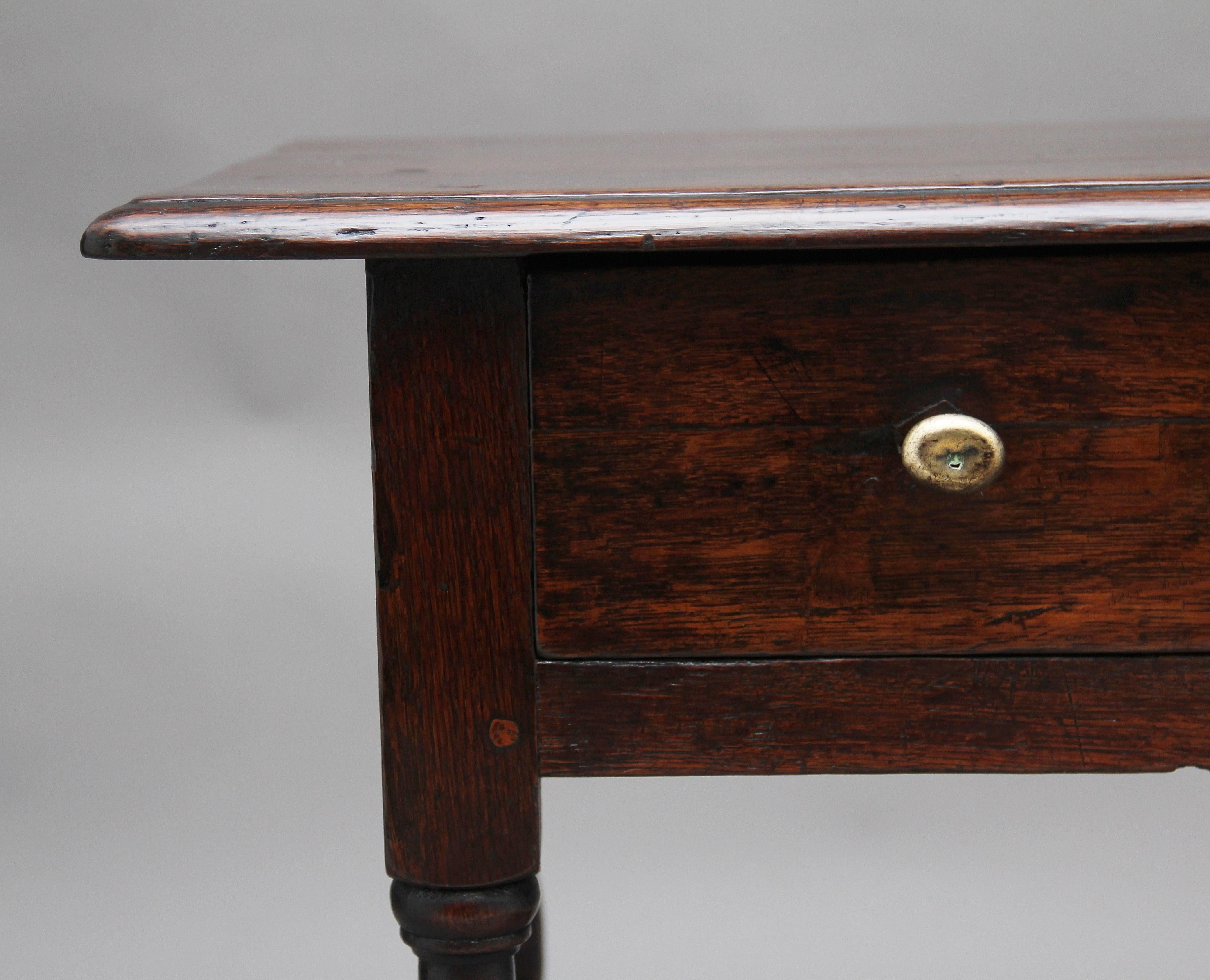 Early 18th Century oak side table 2