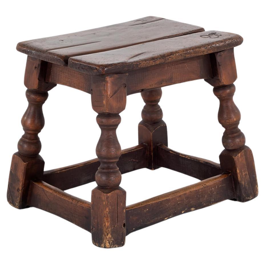 Early 18th Century Oak Stool For Sale