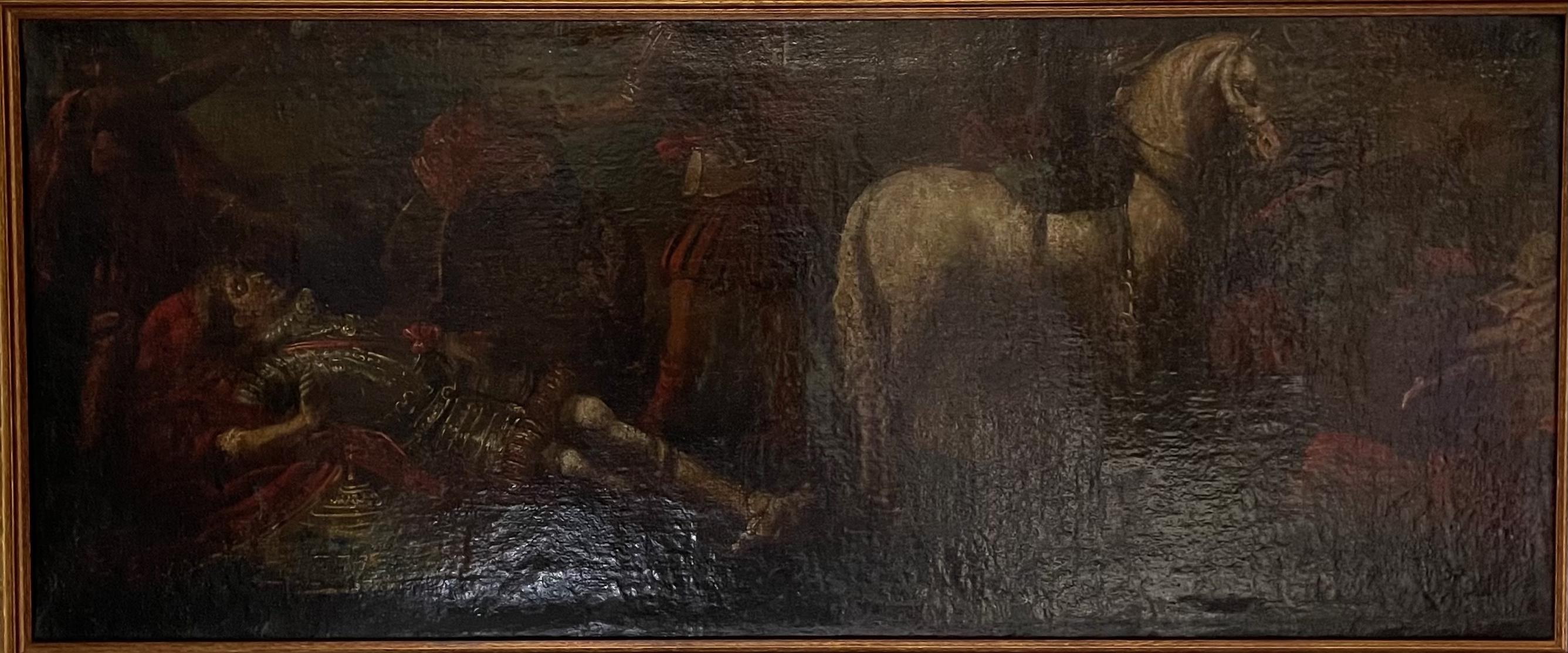 Mid-18th Century Early 18th Century Oil on Canvas Fragment Painting