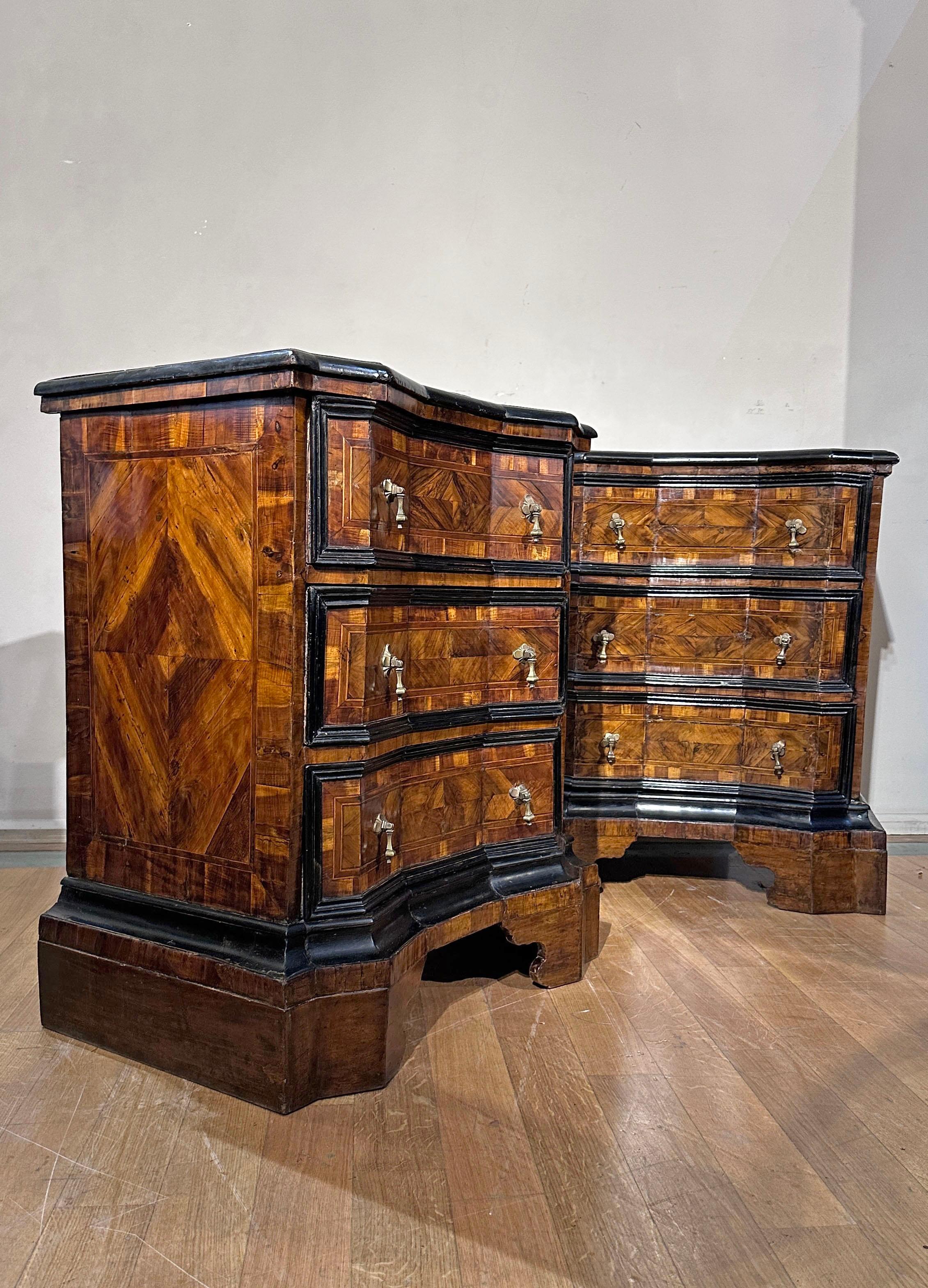 Italian EARLY 18th CENTURY PAIR OF CHESTS LOUIS XIV  For Sale