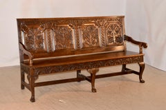 Early 18th Century Paneled Bench