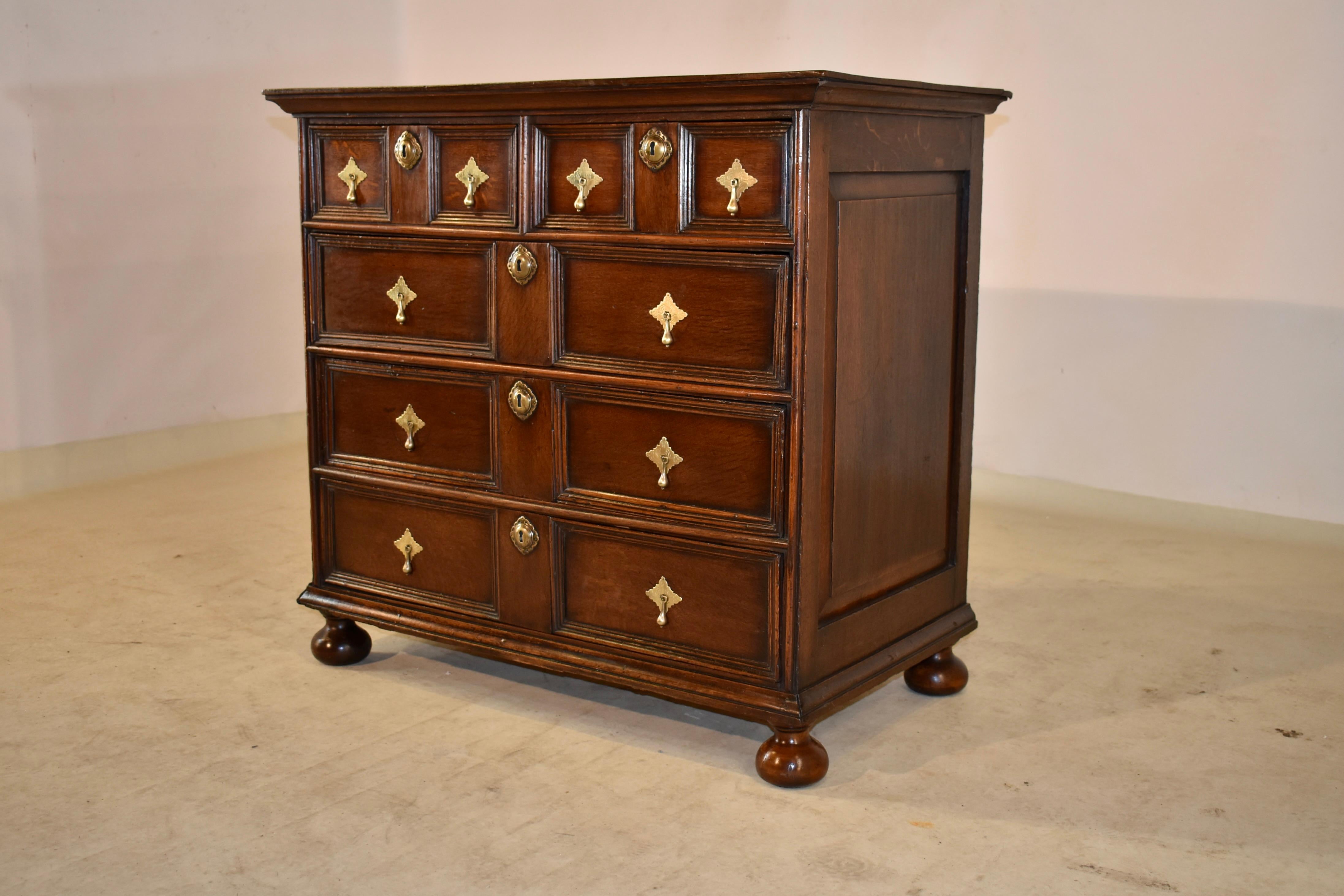 Early 18th Century Paneled Chest of Drawers In Good Condition For Sale In High Point, NC