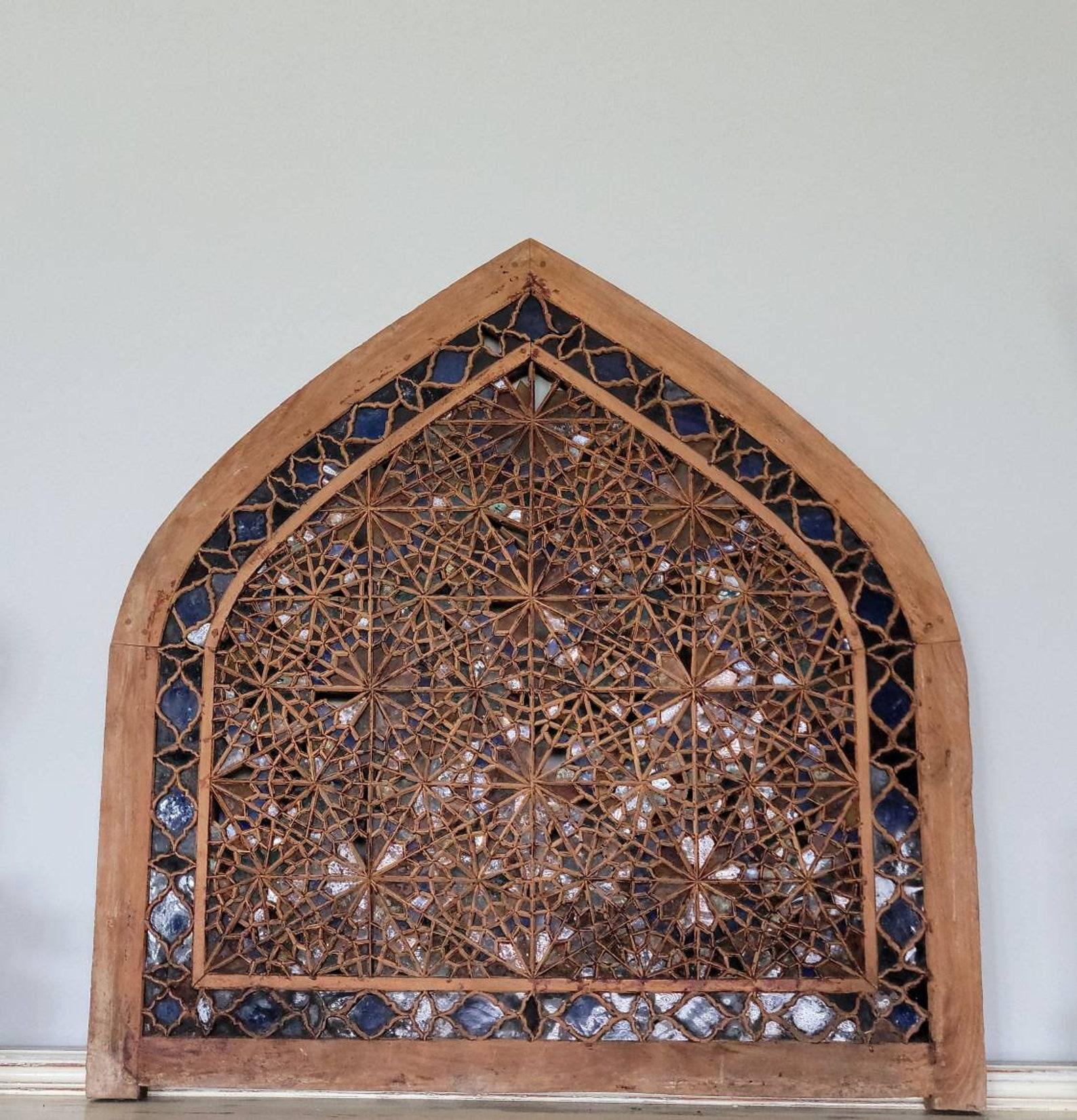 Hand-Crafted Rare Persian 18th Century or Earlier Orsi Window