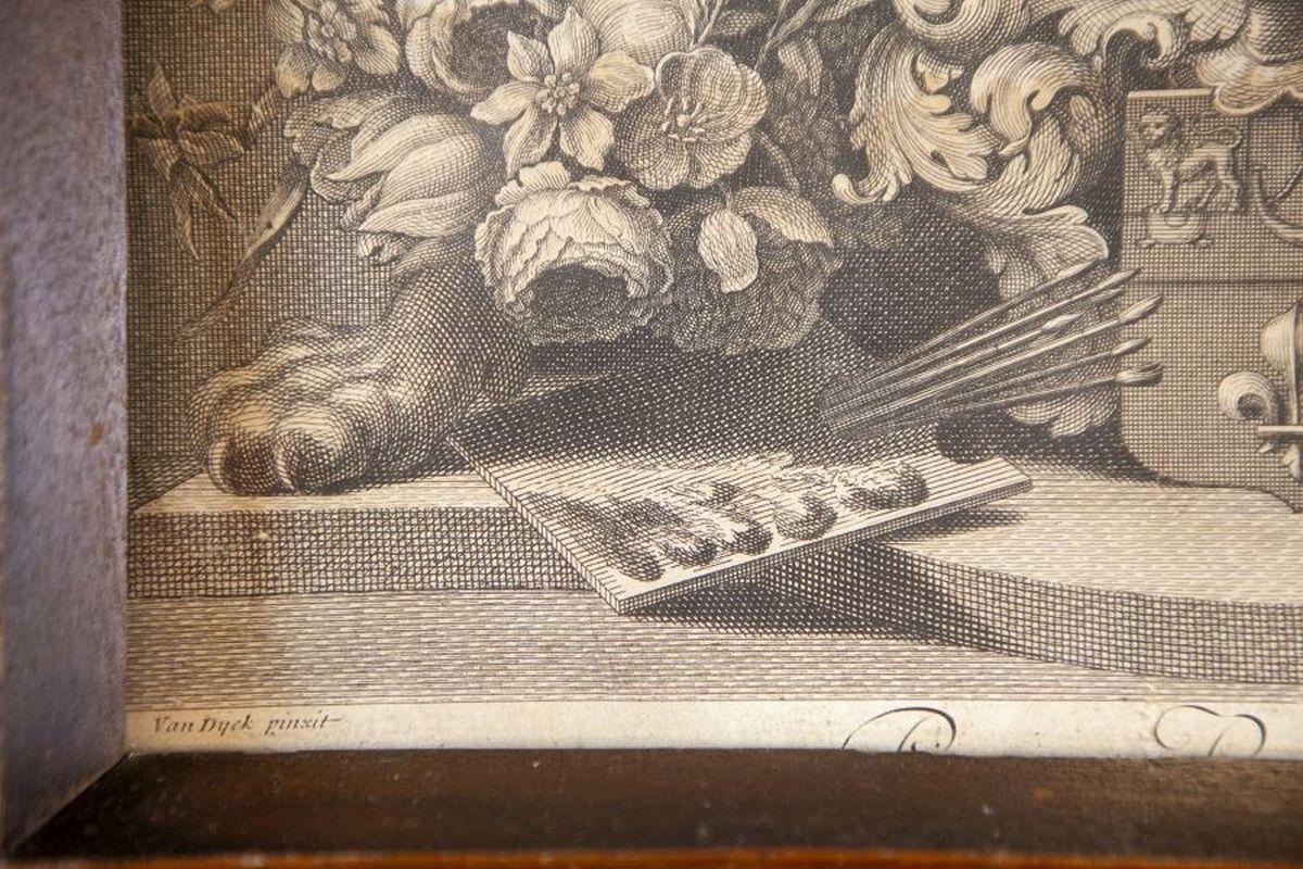 Porträt von Rubens aus dem frühen 18. Jahrhundert nach Anthony Van Dyck – Gravur (Graviert) im Angebot