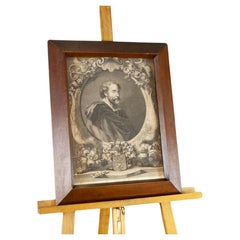 Portrait de Rubens d'après Anthony Van Dyck au début du XVIIIe siècle - Gravure