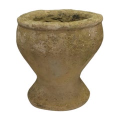 Early 18th Century Primitive Hand-Carved York Stone Garden Planter