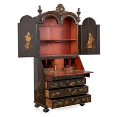 Early 18th Century Queen Anne Japanned Secretary Bookcase