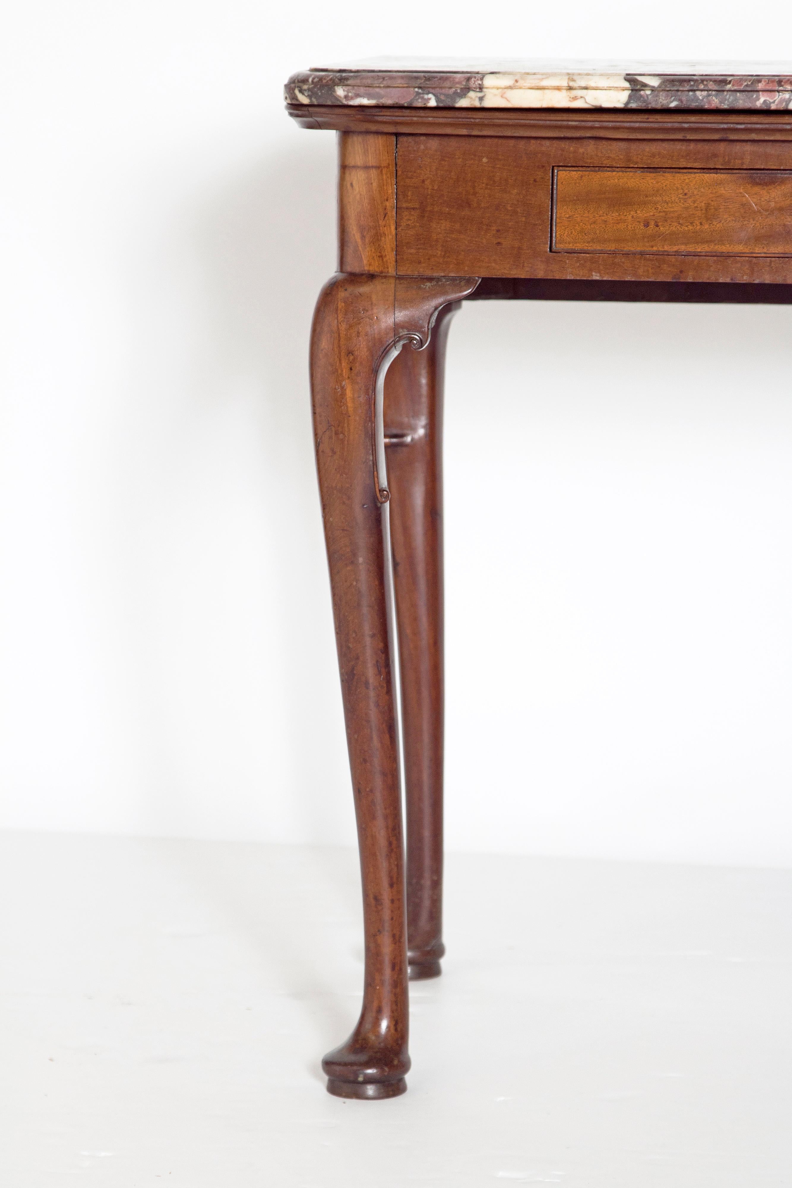 English Early 18th Century Queen Anne Mahogany Side Table