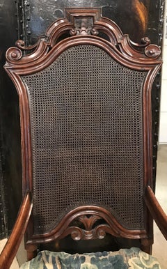 Sillón de pie español Queen Anne de principios del siglo XVIII con cojín de tapicería