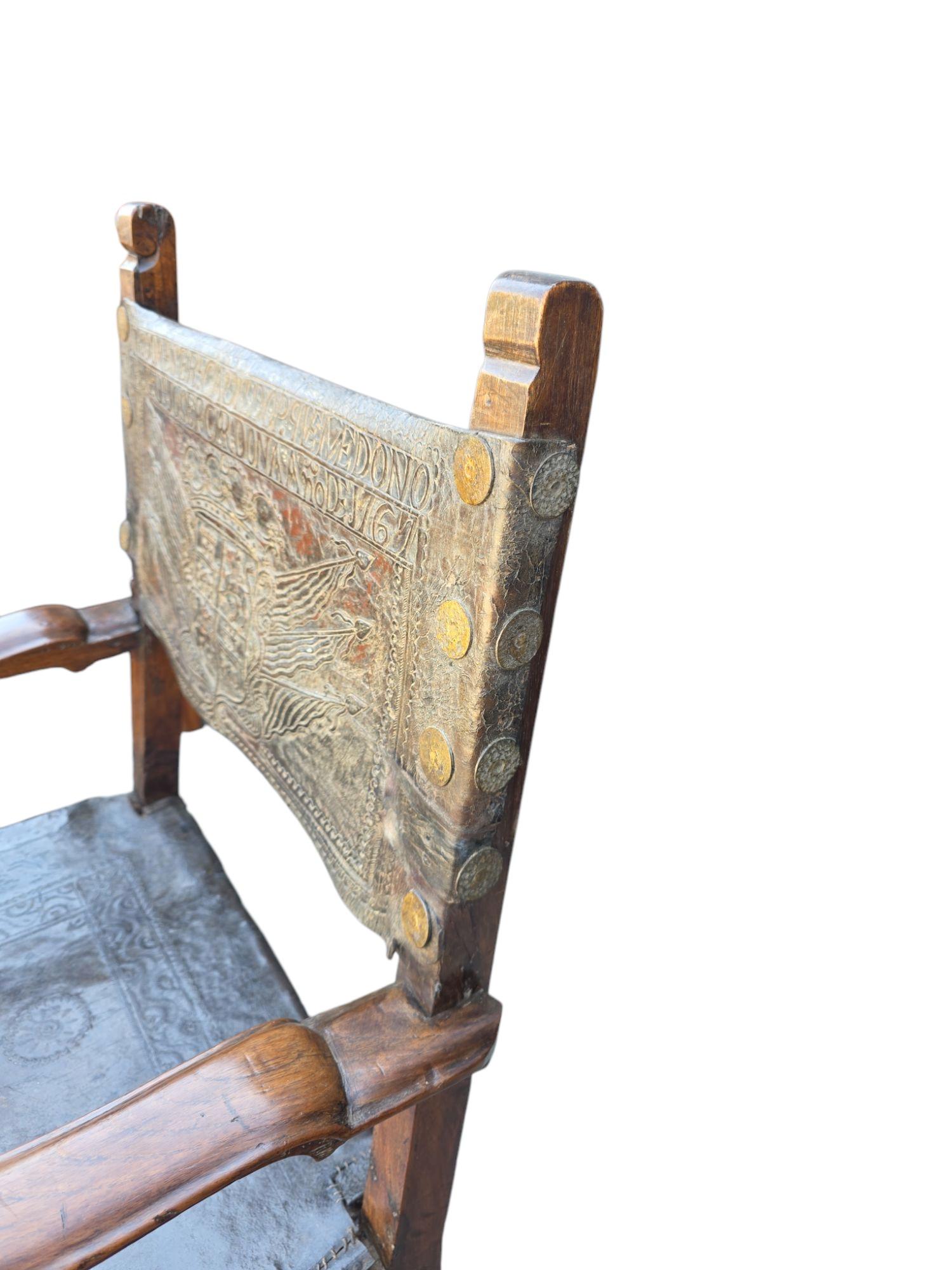 Spanish Colonial Early 18th Century Spanish Arm Chairs - Similar Pair For Sale