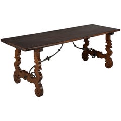 Early 18th Century Spanish Baroque Table or Refectory Table