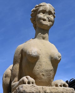 Early 18th Century Sphinx Florence around 1700 Sandstone Garden and Park Object