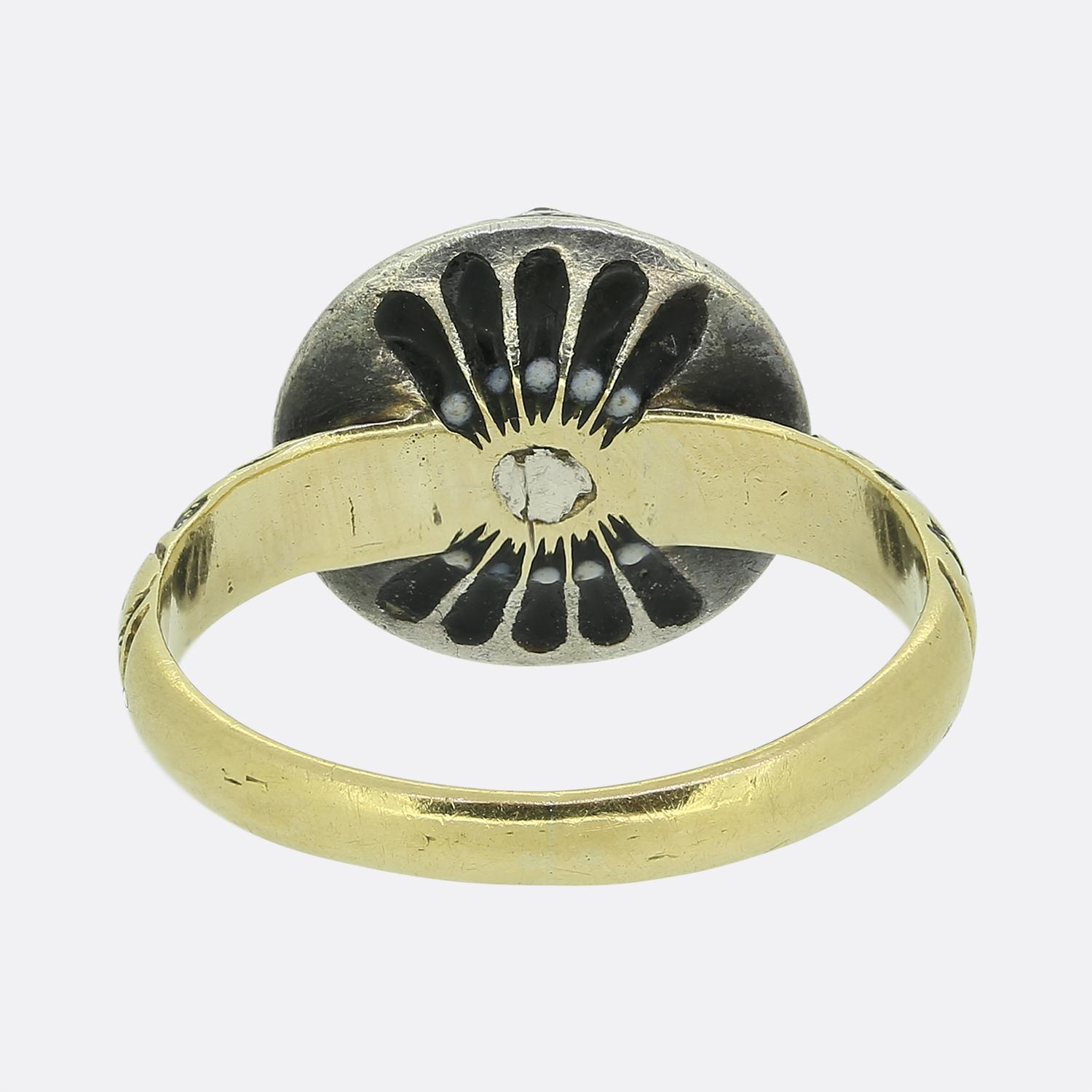Stuart Kristall- und Diamant-Cluster-Ring aus dem frühen 18. Jahrhundert (Rosenschliff) im Angebot