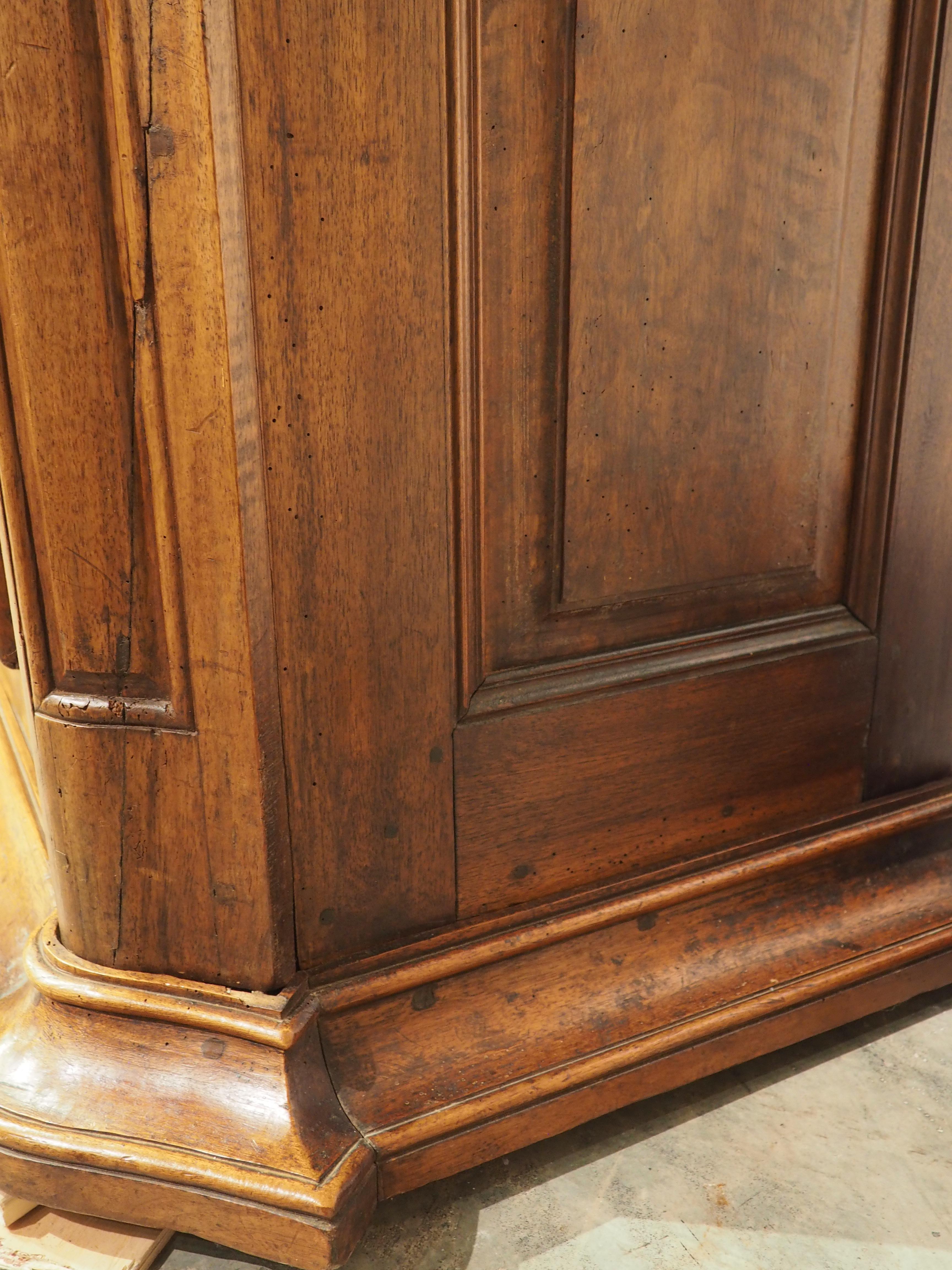 Early 18th Century Walnut and Olive Wood Armoire from Eastern France For Sale 13