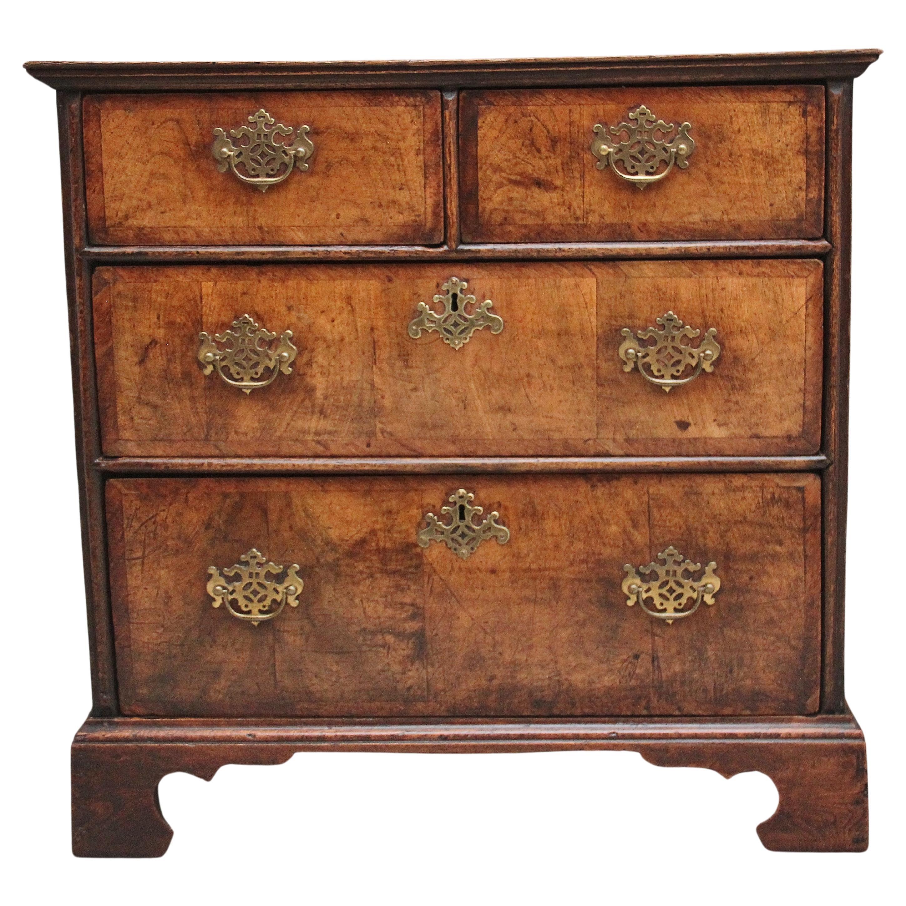 Early 18th Century walnut chest For Sale