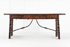 Early 18th Century Walnut Spanish Desk/Serving Table