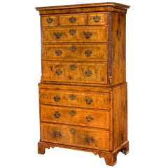 Early 18th Century Walnut Tallboy or Chest on Chest