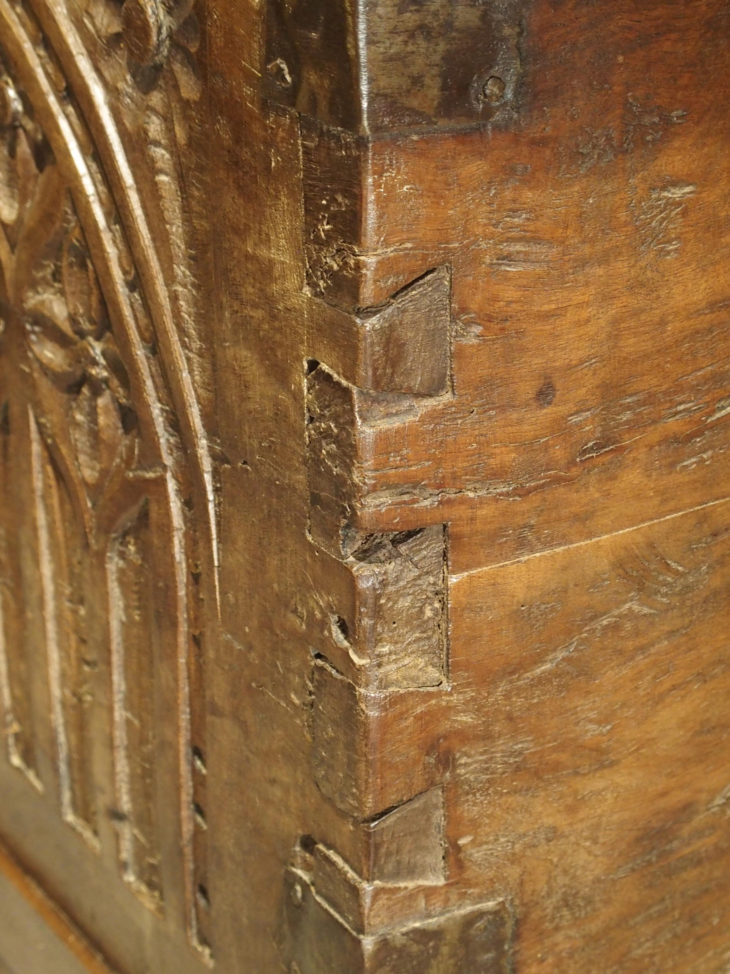 Early 18th Century Walnut Wood Trunk from France 4