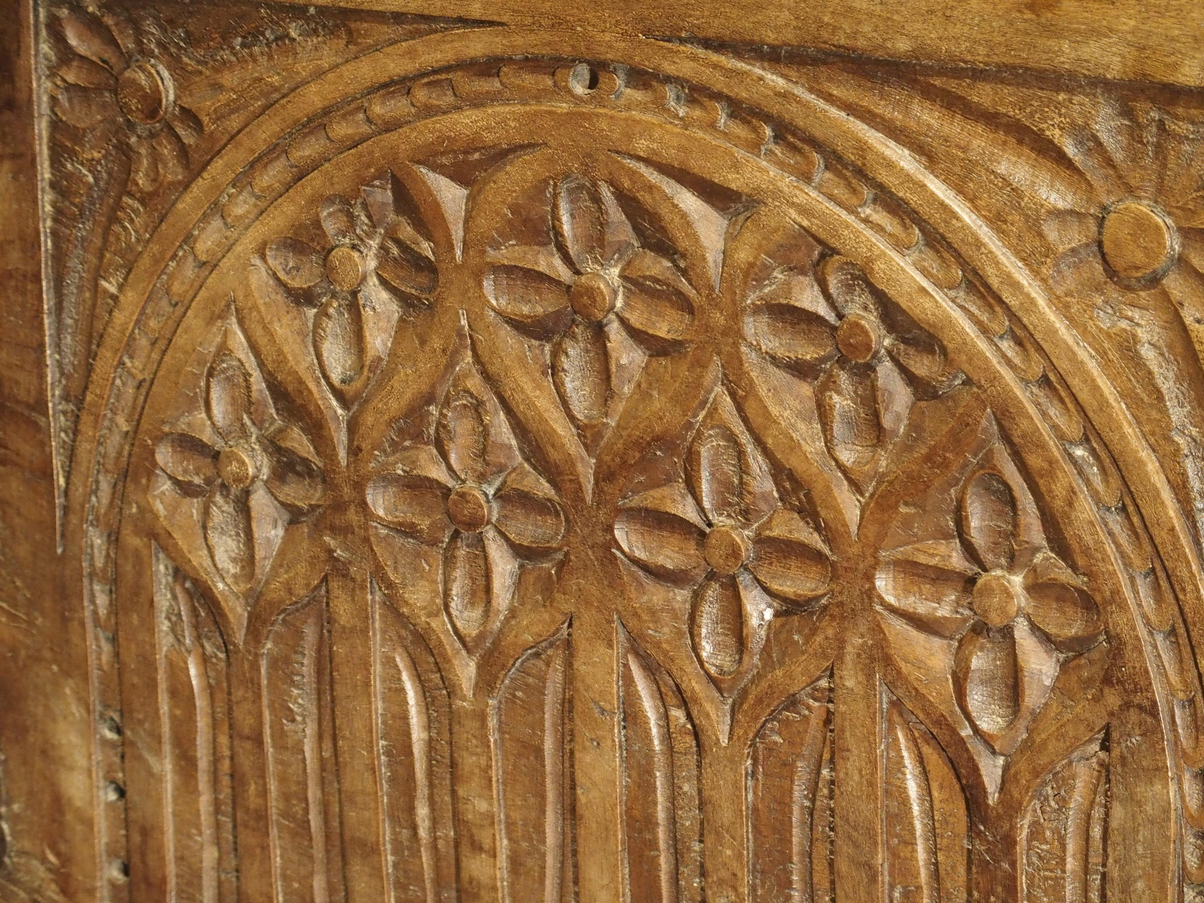 Early 18th Century Walnut Wood Trunk from France 1