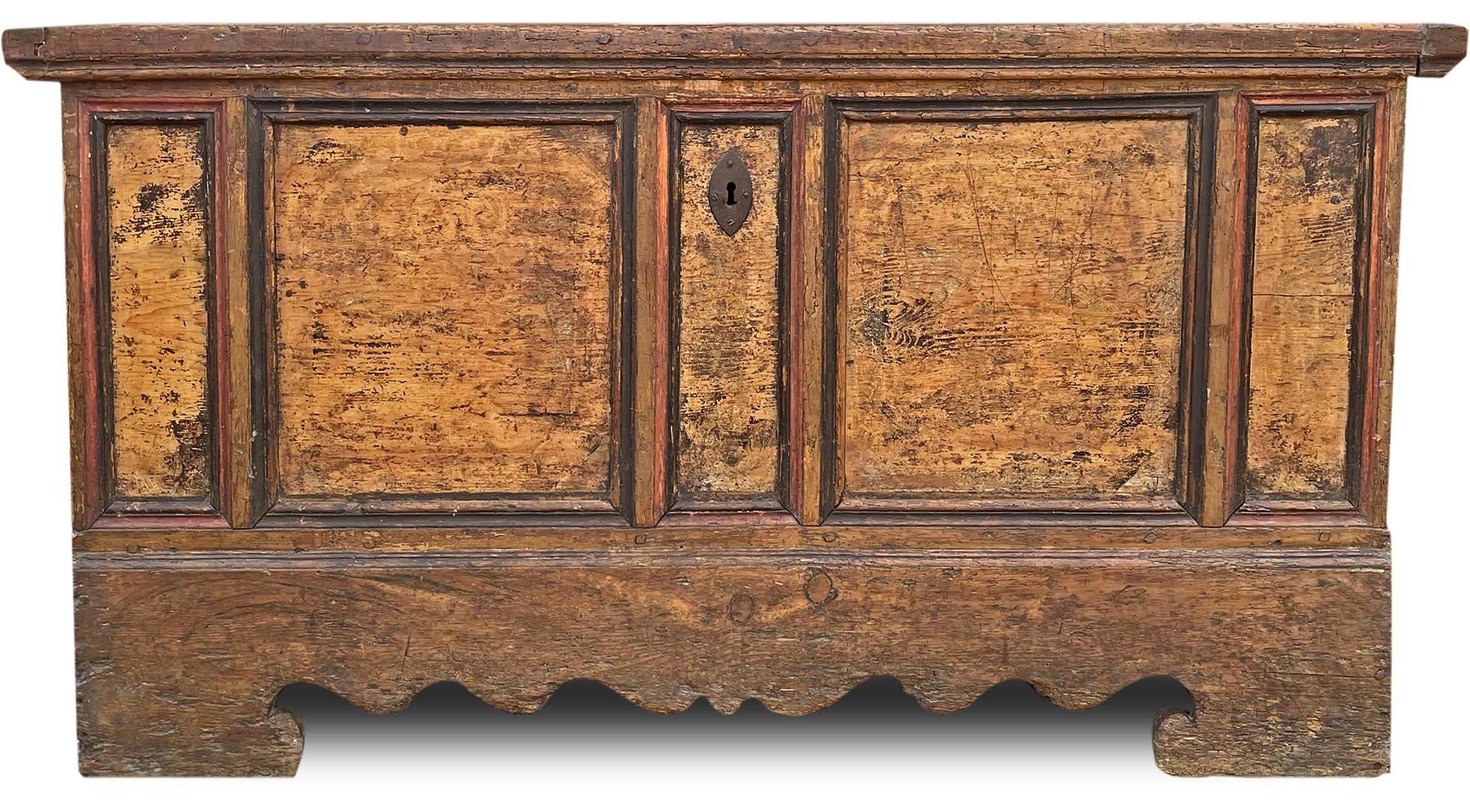 Fir Early 18th Century Wedding Blanket Chest For Sale