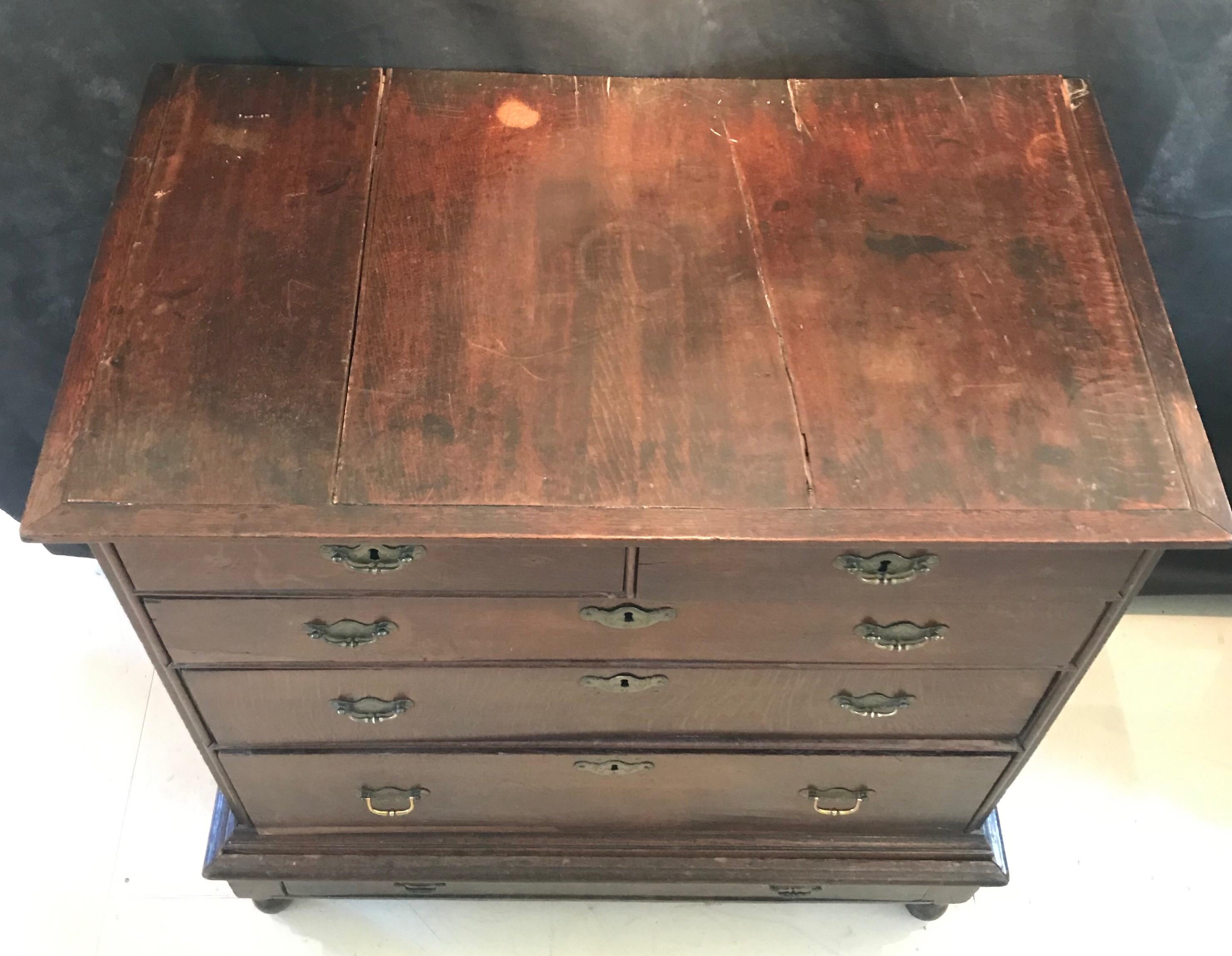 English Early 18th Century William and Mary British Chest on Stand For Sale