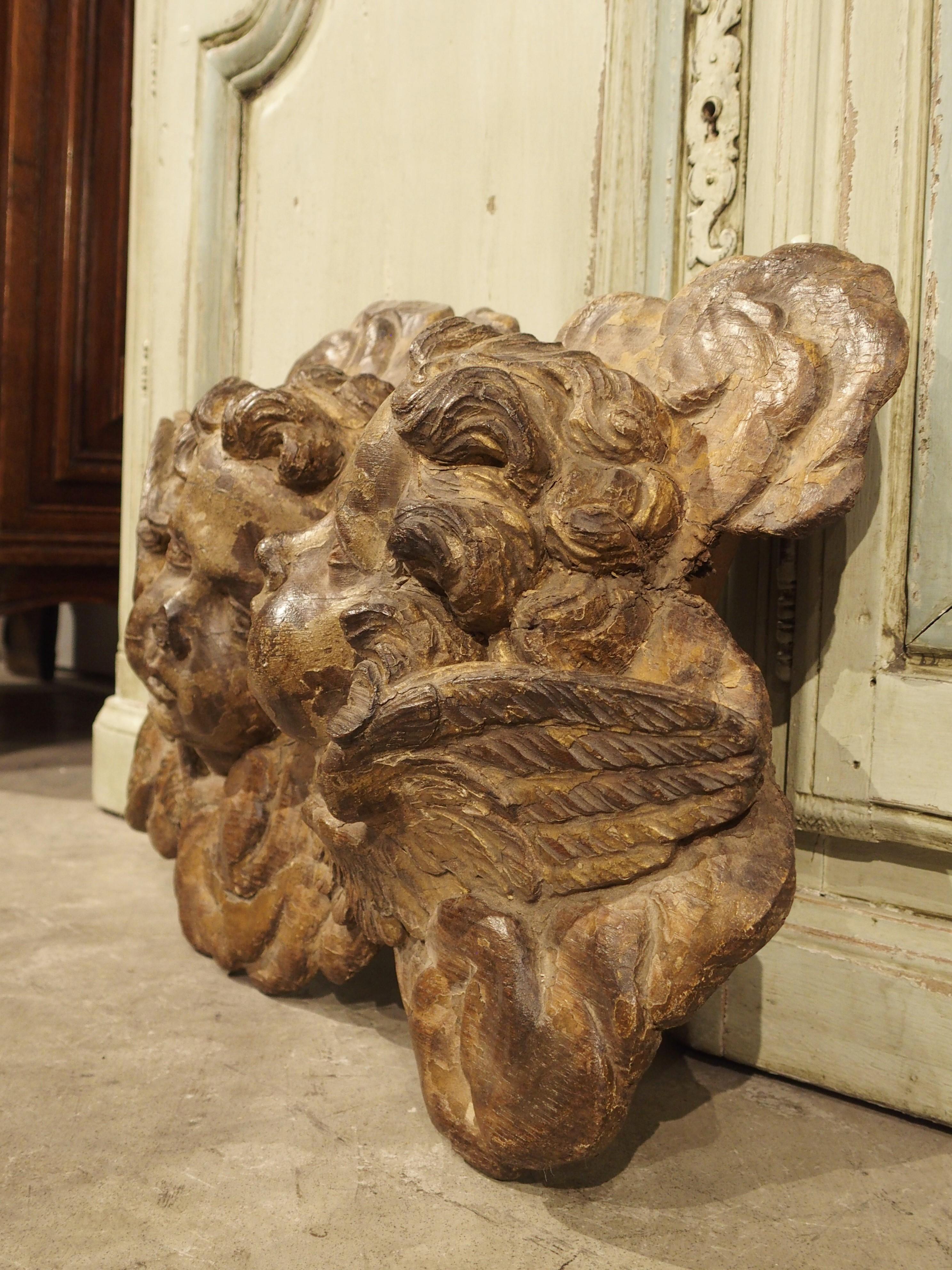 Early 18th Century Winged Putti Carving from Provence, France 2