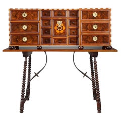 Early 18th Century Wood Marquetry German Cabinet