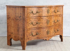 Early 18th Century French Burr Ash Commode