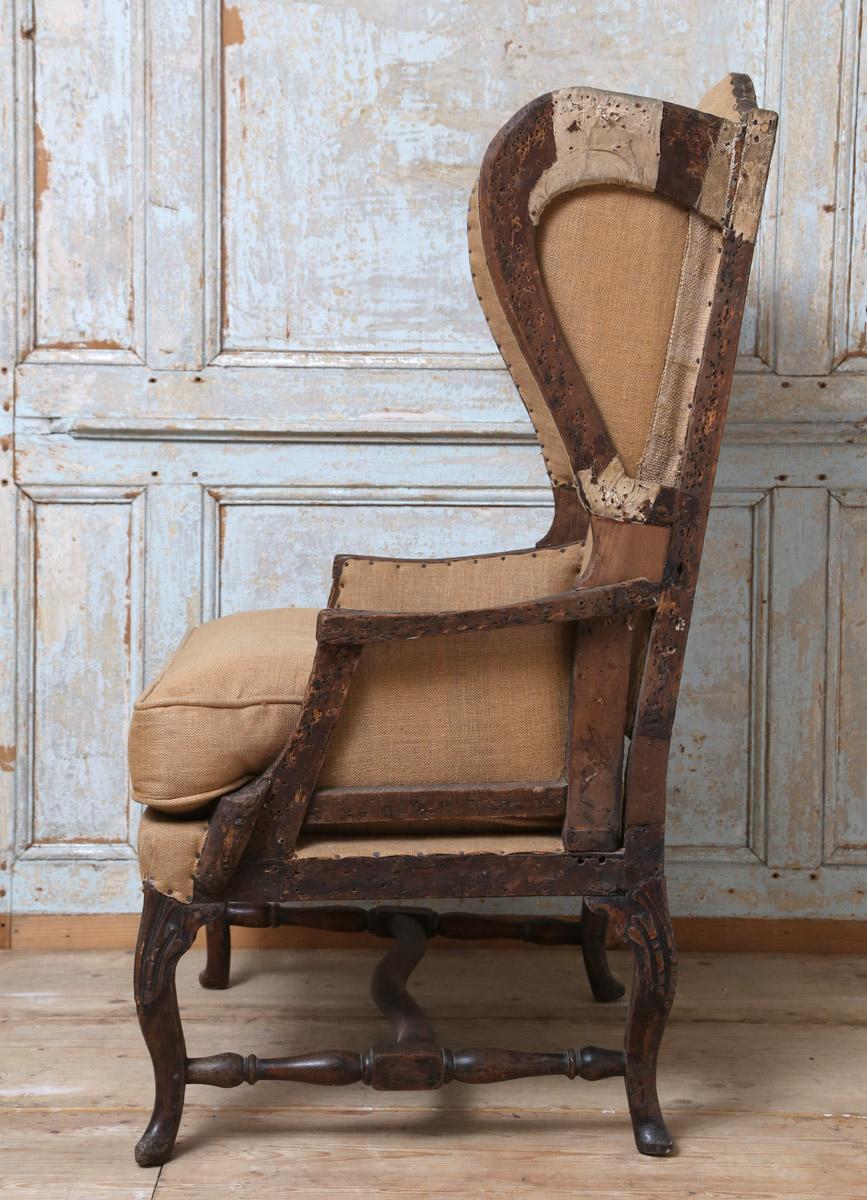 deconstructed wingback chair