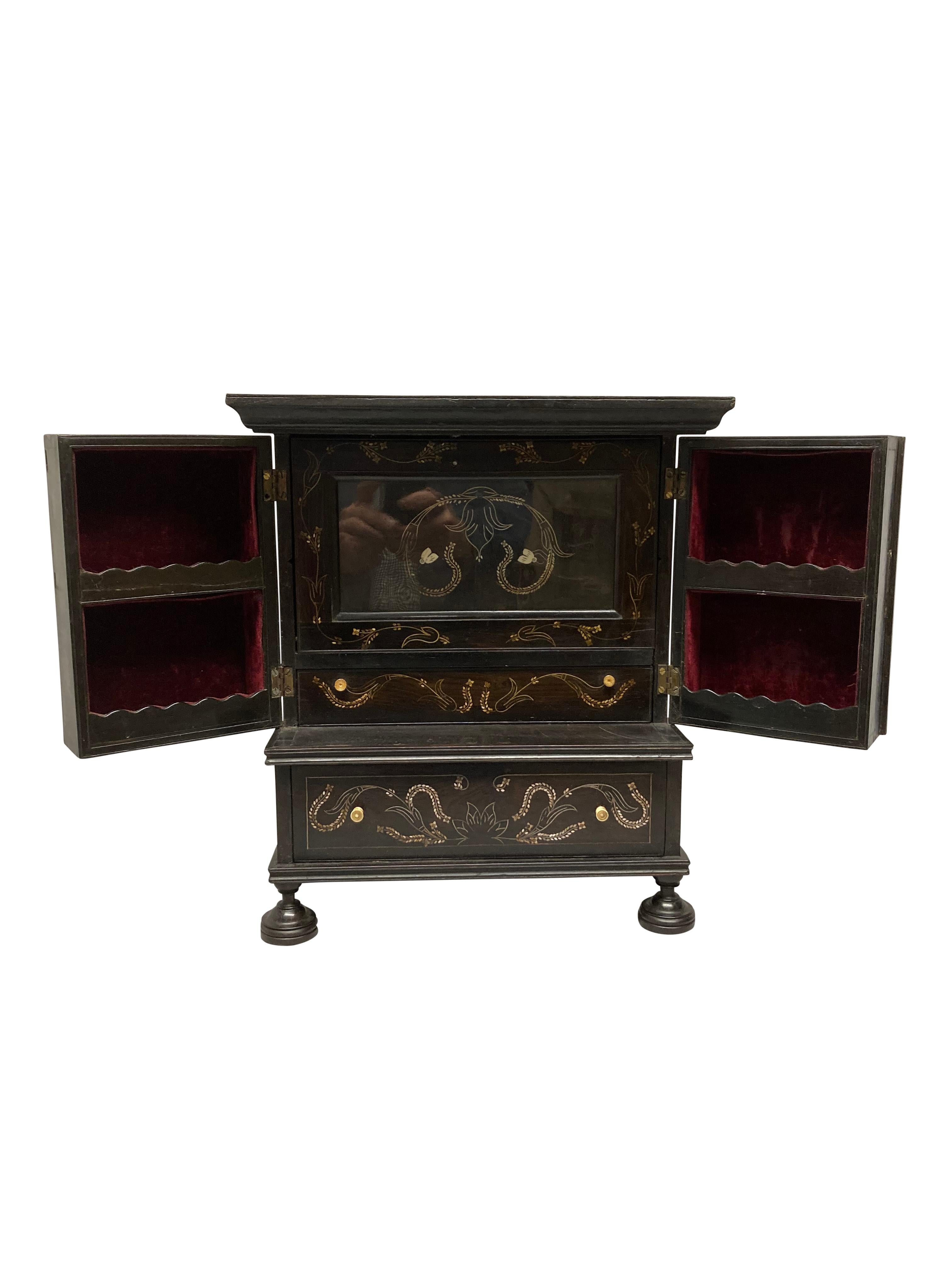 Mid-19th Century Early 19 Century Anglo-Indian Cabinet in Ebony