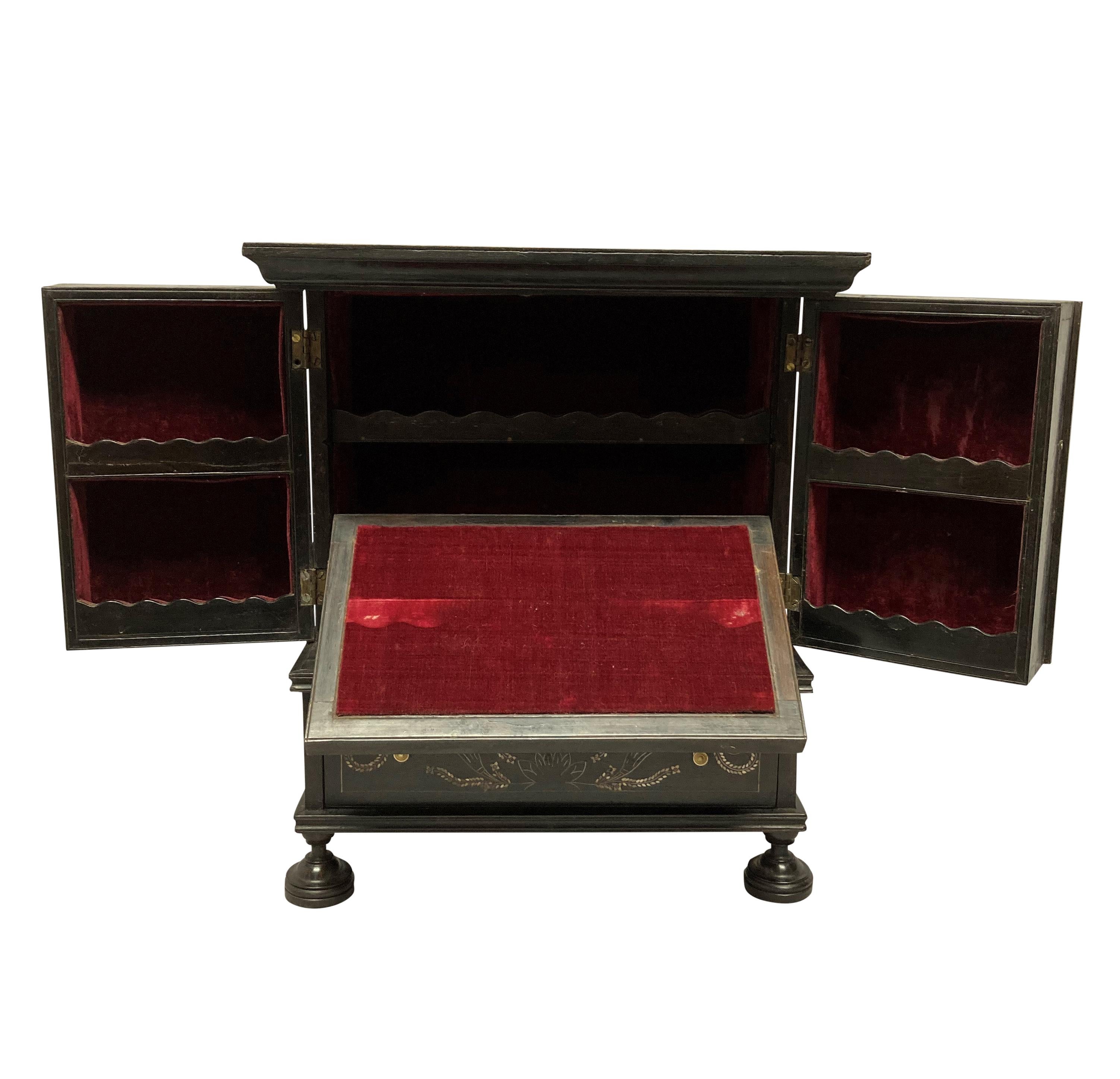 Early 19 Century Anglo-Indian Cabinet in Ebony 1