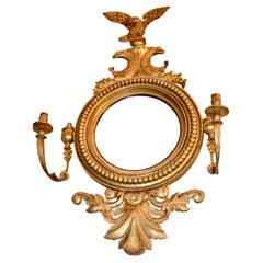 Early 19 Century English Regency Convex Mirror
