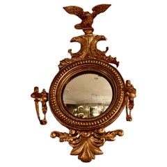 Early 19 Century English Regency Convex Mirror