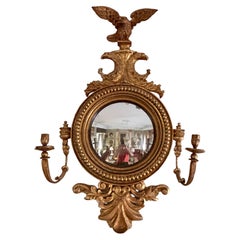 Early 19 Century English Regency Convex Mirror